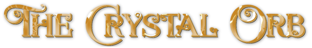 The Crystal Orb text in gold